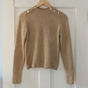 H&M High-neck Sweater w/ Button Detail